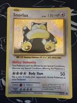Pokemon TCG Card - Snorlax XY179 Holo Promo XY Black Star Promos - NM - Image 1