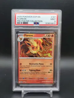 2025 Flareon SVP167 Black Star Promo Prismatic Poster Collection PSA 9 Pokemon - Image 1