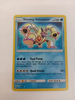 Pokemon Shining Volcanion Trading Card Shining Legends 27/73 Holo Rare #Live - Image 1