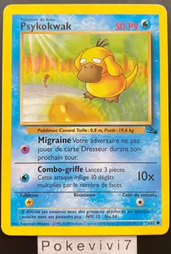 Carte Pokemon PSYKOKWAK 53/62 Commune FOSSILE EDITION 2 Wizards FR OCCASION - Image 1