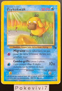 Carte Pokemon PSYKOKWAK 53/62 Commune FOSSILE EDITION 2 Wizards FR OCCASION - Image 1