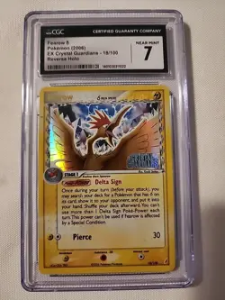 CGC 7 Mint Pokemon Fearow (DELTA SPECIES) 18/100 EX Crystal Guardians 2006 - Image 1