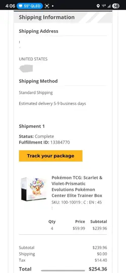 Pokemon TCG Prismatic Evolutions Pokemon Center Elite Trainer Box Case - Image 3