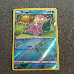 Pokemon TCG Slowpoke 54/214 Lost Thunder Reverse Holo Common NM - Image 1