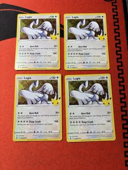 (4) Lugia 022/025 25th Anniversary Celebrations Pokemon TGC Holo Rare NM+ - Image 1