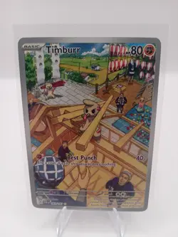 Timburr 183/167 Pokemon TCG SV06: Twilight Masquerade Illustration Rare NM - Image 1