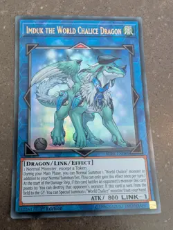 YuGiOh! Imduk The World Chalice Dragon BLRR-EN086 Ultra Rare 1st Ed - Image 1
