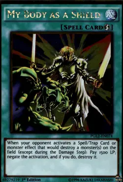 My Body as a Shield NA 1st Ed Gold Rare PGL2-EN074 Yu-Gi-Oh! - Image 1