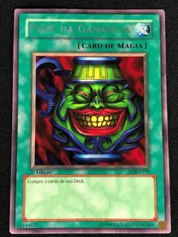 YUGIOH POT OF GREED LDB-P119 1ST RARE (NM) PORTUGESE-LOB - Image 1
