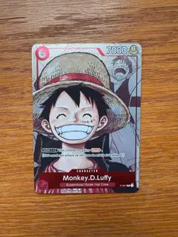 One Piece TCG 25th Premium Collection Alt Art Monkey.D.Luffy P-001 Promo Card NM - Image 1
