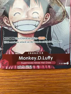 One Piece TCG 25th Premium Collection Alt Art Monkey.D.Luffy P-001 Promo Card NM - Image 4
