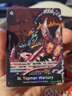 St. Topman Warcury Alt Art OP13-089 Carrying On His Will One Piece TCG - Image 1