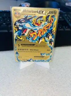 Mcharizard EX Mega M Gold Foil Promo Ultra Rare Pokemon Card - Image 1