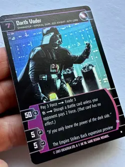 2002 Star Wars TCG WOTC Darth Vader (G) Foil Preview Promo Card - Image 3