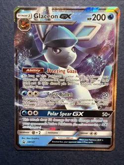Glaceon GX SM147 Black Star Promo Rare Full Art Holo Pokemon TCG card - Image 1