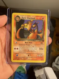 Pokemon TCG WOTC Dark Charizard TCG Non-Holo Rare Card 21/82 Vintage MP - Image 1