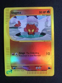 Slugma 99/144 Reverse Holo Pokemon Card Skyridge Set VG - Image 1