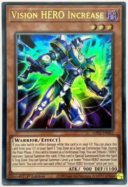 GFP2-EN057 Vision HERO Increase - Ultra Rare 1st Edition Near Mint YuGiOh Card - Image 1