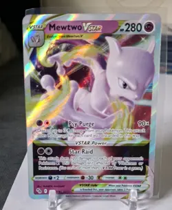Pokemon Go Mewtwo VSTAR Holo Ultra Rare Card 031/078 Pokemon TCG NM-LP - Image 1
