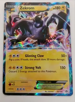Pokemon Zekrom EX Trading Card Legendary Treasures 52/113 Holo Ultra Rare #Live - Image 1