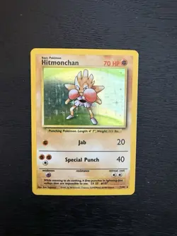 Pokemon TCG Hitmonchan Base Set Holo Rare Card 7/102 - Image 1
