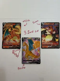 Pokemon TCG Charizard Lot Promo Holo Rare 3 Card Lot - Image 1