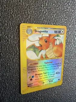 Pokemon TCG Dragonite Expedition Base Set 9/165 Reverse Holo Vintage Card 2002 - Image 3