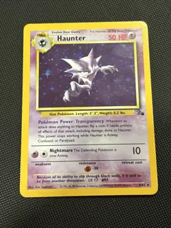 Pokemon TCG Haunter Fossil Unlimited Rare Holo Card 6/62 NM/LP - Image 1
