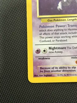 Pokemon TCG Haunter Fossil Unlimited Rare Holo Card 6/62 NM/LP - Image 2