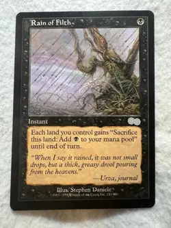 MTG - Rain of Filth - Never Played! - Urza's Saga #151 - NM+ - Uncommon - EN Reg - Image 1