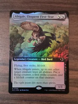 x1 Abigale, Eloquent First-Year - Foil - Extended Art R MTG Lorwyn Eclipsed M/NM - Image 1