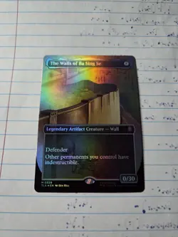 MTG - TLA - #329 The Walls of Ba Sing Se Borderless Foil Near Mint or Better - Image 1