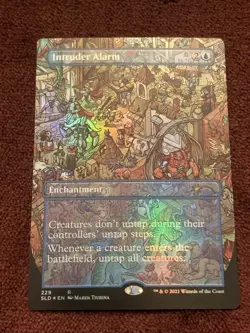 MTG Intruder Alarm Borderless Foil, Secret Lair Drop Series, Near Mint Condition - Image 1