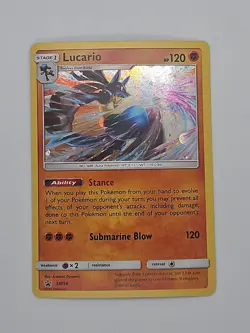 Pokemon Lucario - SM54 Promo SM Promos NM Cosmo Holo - Image 1