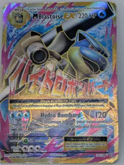 Mega M Blastoise EX Full Art 102/108 Evolutions Holo Ultra Rare Pokemon TCG MP - Image 3
