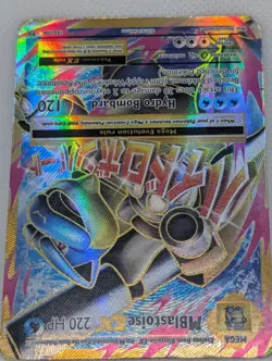Mega M Blastoise EX Full Art 102/108 Evolutions Holo Ultra Rare Pokemon TCG MP - Image 4