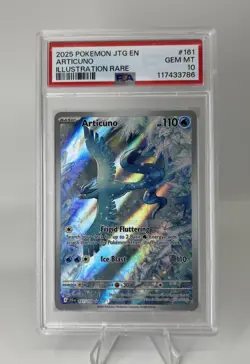 PSA 10 2025 POKEMON JTG EN-JOURNEY TOGETHER ILLUSTRATION RARE #161 ARTICUNO - Image 1