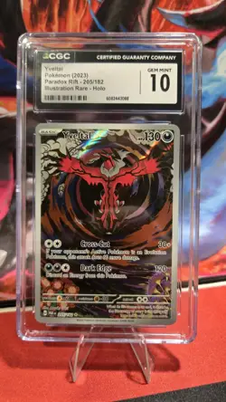 CGC GEM MINT 10 Yveltal #205/182 Paradox Rift Pokemon English - Image 1