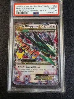 2021 POKEMON CELEBRATIONS CLASSIC COLLECTION #76 M RAYQUAZA EX PSA 10 - Image 1