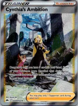 Pokemon TCG Cynthia's Ambition GG60/GG70 Crown Zenith Ultra Rare NM/M Condition - Image 1
