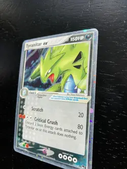 Pokemon Cosmos Ultra- Rare Holo Tyranitar ex 17/17 Pop Series 1 2006 EX/MP - Image 2
