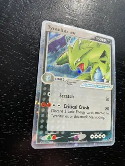 Pokemon Cosmos Ultra- Rare Holo Tyranitar ex 17/17 Pop Series 1 2006 EX/MP - Image 3