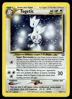 Togetic Holo 16/111 Neo Genesis Unlimited Pokemon - Image 1