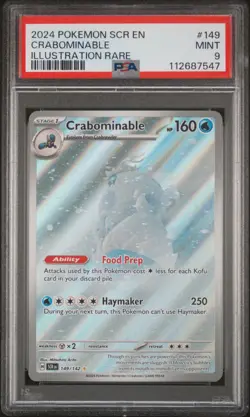 2024 Pokemon Scr En-Stellar Crown #149 Crabominable Illustration Rare PSA 9 - Image 1