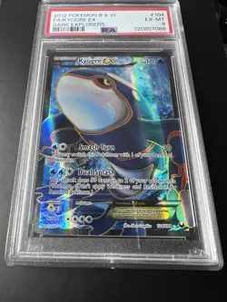2012 POKEMON B&W DARK EXPLORERS #104 FULL ART/KYOGRE EX PSA 6 - Image 3