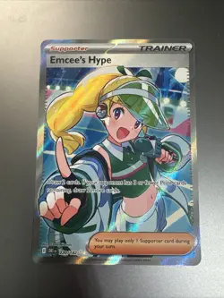 Pokemon TCG Emcee's Hype 220/182 Sv10: Destined Rivals Holo - Image 2