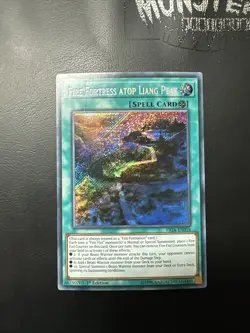 YUGIOH FIRE FORTRESS ATOP LIANG PEAK SECRET RARE FIGA-EN018 1ST EDITION - Image 1