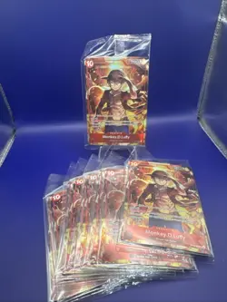 x10 One Piece Monkey D. Luffy ST10-006 Treasure Booster Promo Sealed Lot Bundle - Image 1