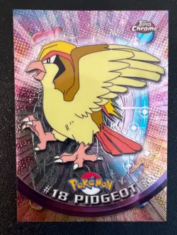 Topps Chrome 2000 Pidgeot Pokemon Card #18 Holo NM RARE TV Animation Edition - Image 1