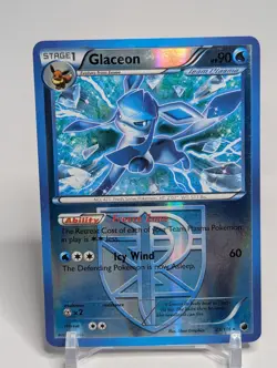 Glaceon - 23/116 - Pokemon Plasma Freeze Black & White Reverse Holo Card - LP - Image 1